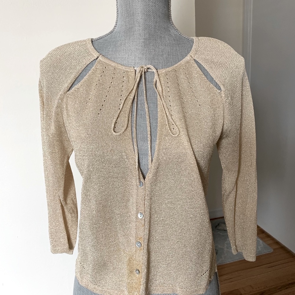 Metallic Gold Cardigan